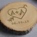 Personalized Rustic Wedding Favors Ash Coasters Hand Stamped and Finished - Set  of 50