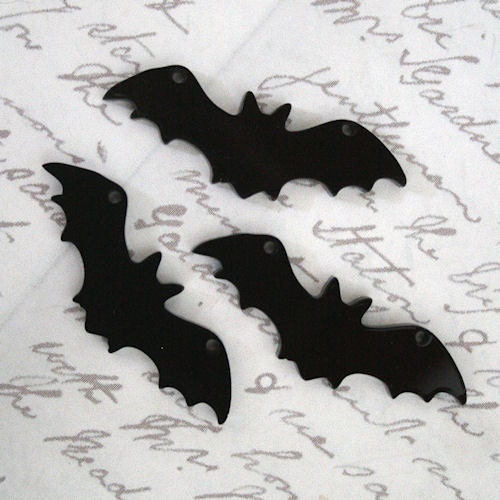 3 x laser cut acrylic bat charms - any colour