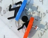 Laser cut acrylic Portal stud earrings