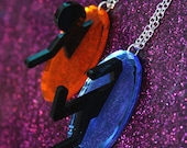 Laser cut acrylic Portal friendship necklace set
