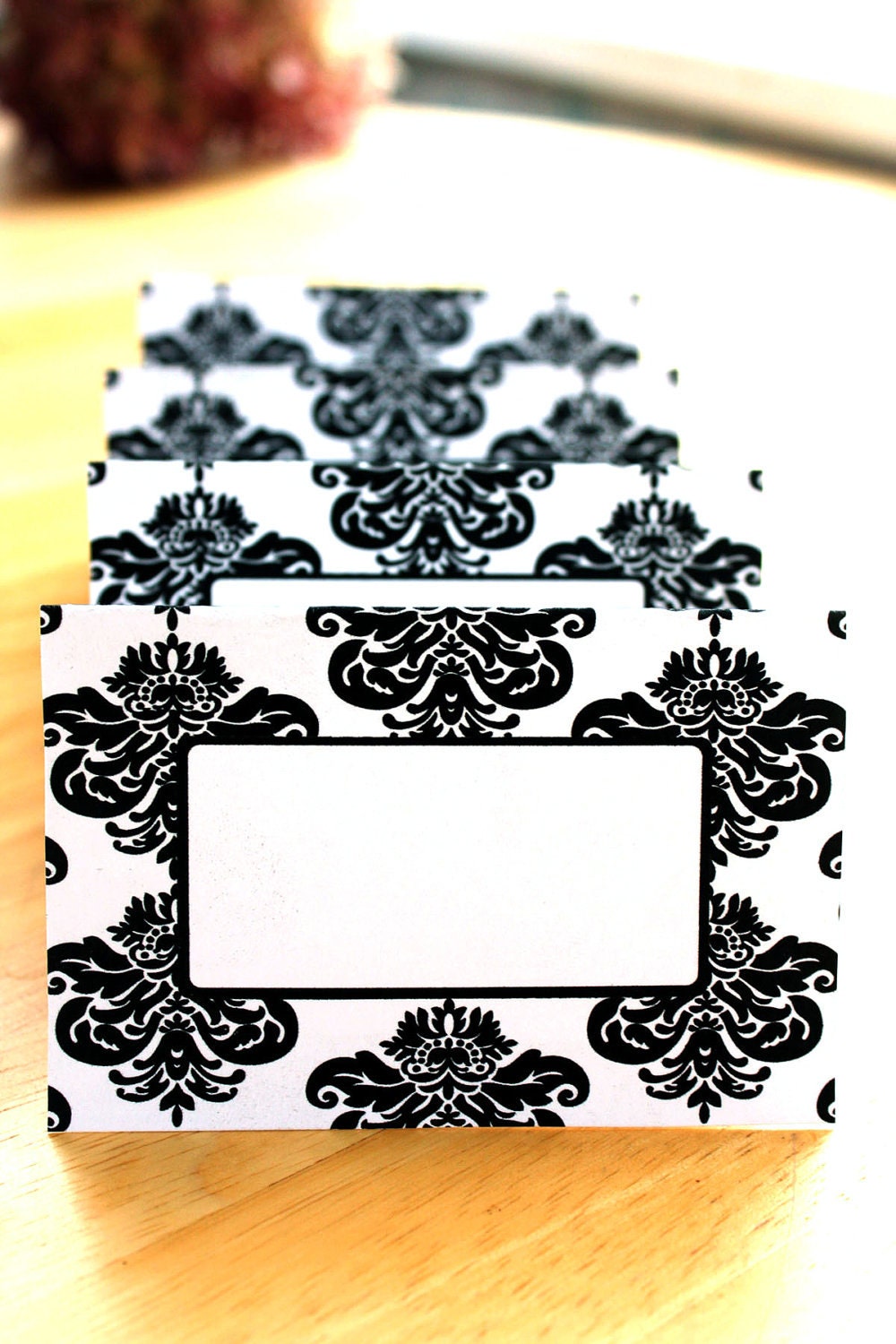 Editable Posh Printables Modern Damask Place Cards