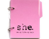 Pink Journal with Writing Prompts and Recycled Paper - She: Me, My Life, My Days in Pink Blush
