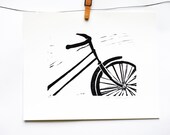 bicycle art, limited edition hand pulled print, Vintage Bike