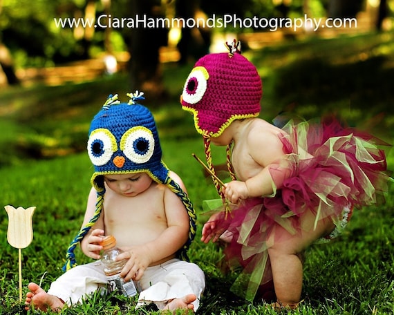 CROCHET PATTERN Earflap Owl hat includes 4 sizes