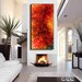 Modern Abstract, Original Abstract painting, Contemporary red Fine Art by Henry Parsinia Large 48x24