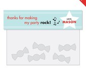 Rock Star party - Personalized DIY printable treat bag label