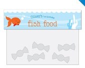 Goldfish party - Personalized DIY printable treat bag label
