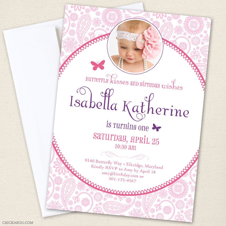 Butterfly party - Set of 15 custom photo invitations - Printable file also available Il_170x135