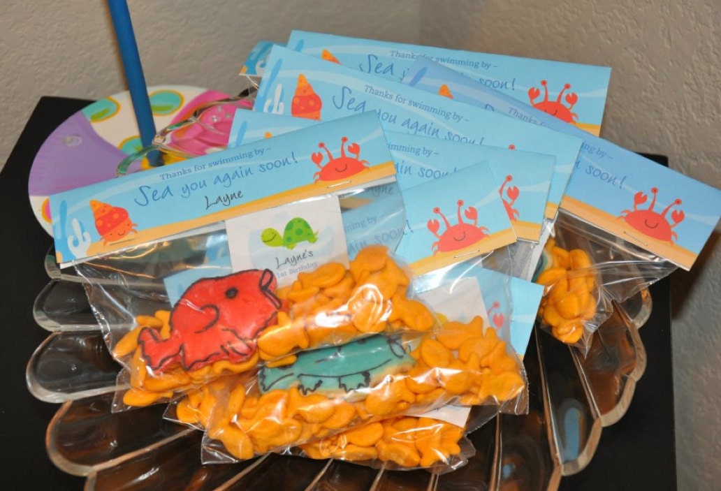 Under the Sea party - Personalized DIY printable treat bag label