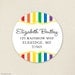 Rainbow party - Personalized address labels - Sheet of 24