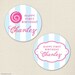 Lollipop party - Custom stickers - Sheet of 12 or 24