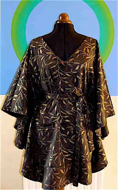 Afro-butterfly dress Black