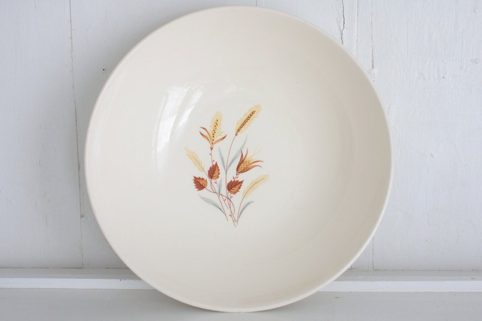 Vintage Taylor Smith and Taylor Serving Bowl: TST Autumn Harvest 8.25 inch Vegetable Bowl
