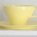 Vintage Melmac Cups and Plates: Lemon Yellow Dessert Set, Vintage Melamine Coffee Cups and Dessert Plates, 12 Piece Set