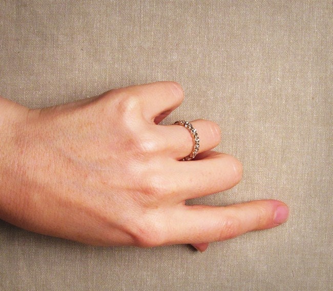 Rosy Diamond Eternity Ring (14K gold) - Made to Order