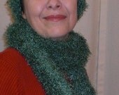 Handknit Scarf - Green Emerald Luxury
