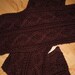 Handknit Skinny Scarf - Cabled Chocolate