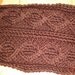 Handknit Skinny Scarf - Cabled Chocolate