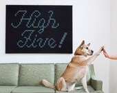 Giant "High Five" Cross-Stitch