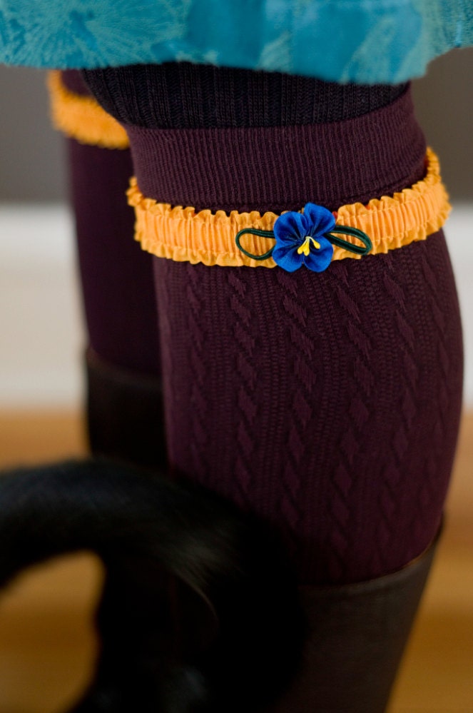 Silk Garter Set, 1920s Reproduction