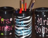 Personalized Desktop Pencil Caddy - great teacher gifts