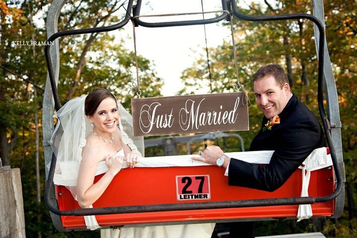 Vintage Wedding Sign, Just Married, Bride and Groom Sign, Reception Sign, Photo Props, Photographer, 8 X 24 inches.