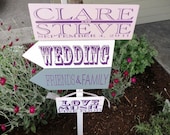 Wedding Signs.  Custom Wedding Directional Signs with Arrows. Personalized, handmade signs for your wedding, ceremony or Special Day.