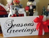 Season's Greetings, Happy Holidays, Merry Christmas, Happy Hanukkah Sign for your Holiday Gifts. Photo Prop, Photography, Holiday Card idea.