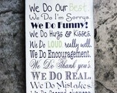 Vintage Typography Word Art, We Do In Our Home Sign, In This Home We Do, House Rules, Family Rules, Lyrics, Music, Vows, Subway Roll.
