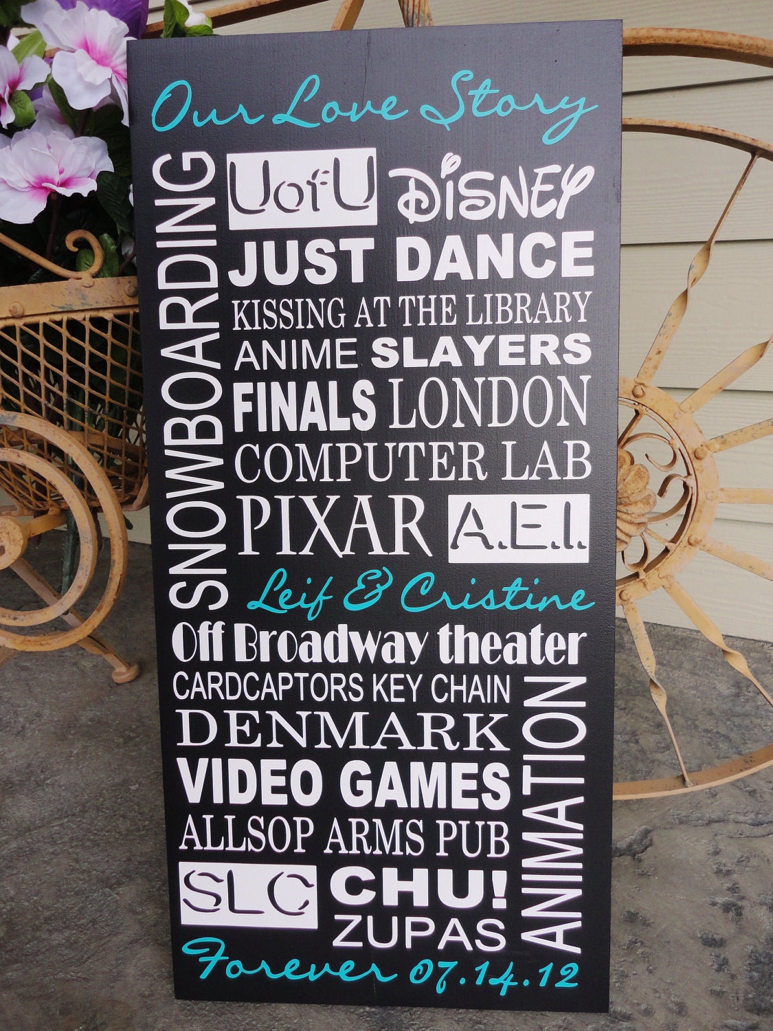 Custom Typography Word Art, Family Rules Wood Sign with your Favorite Words, Rules, Memories, Phrases and Quotes. Great Gift idea.