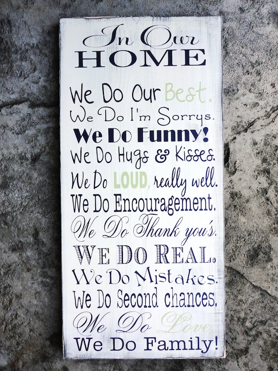 Vintage Typography Word Art, We Do In Our Home Sign, In This Home We Do, House Rules, Family Rules, Lyrics, Music, Vows, Subway Roll.