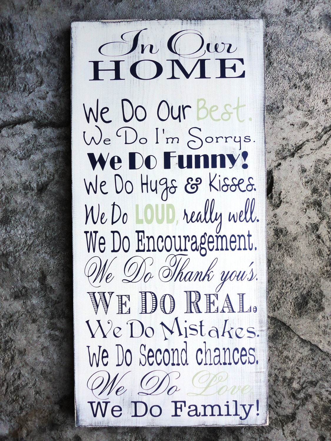 Vintage Typography Word Art, We Do In Our Home Sign, In This Home We Do, House Rules, Family Rules, Lyrics, Music, Vows, Subway Roll.