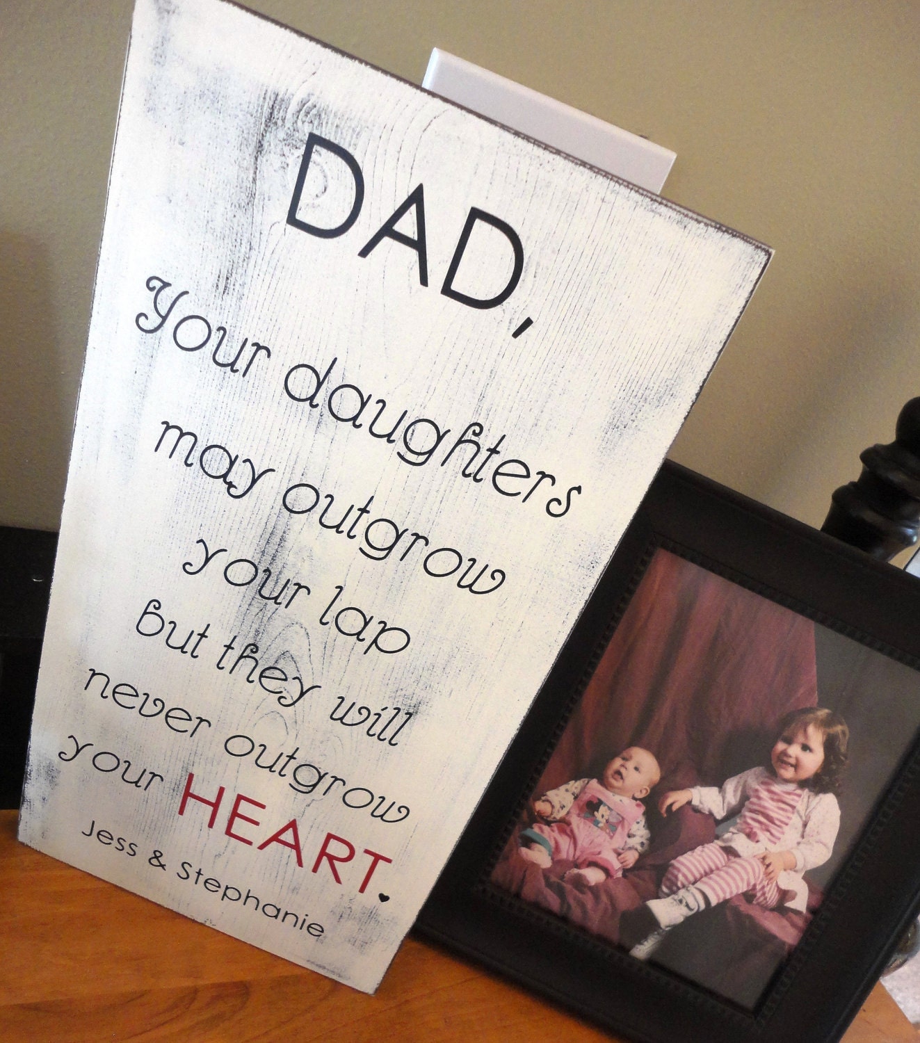 Rustic Father's Day Sign, Birthday Sign, I Love You Sign, Wall Hanging, Home Sign, Gift Sign. Vintage Distressed, 10 X 18 inches.