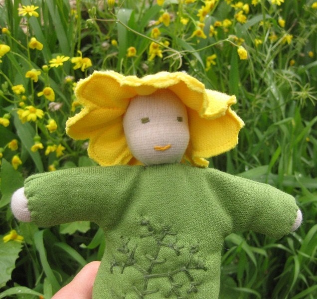 Miss Crown Daisy - All Natural Waldorf Doll - Made to Order