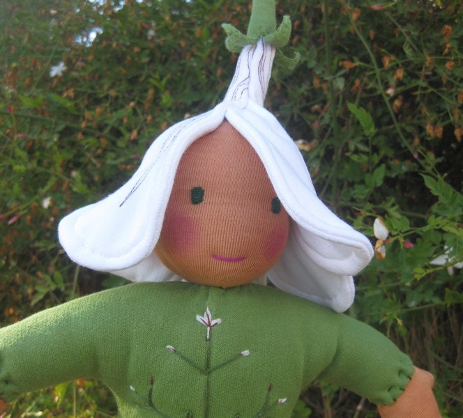 Waldorf Doll - Jasmine Flower Child 14 inch Cuddle  Doll - Ready to Ship