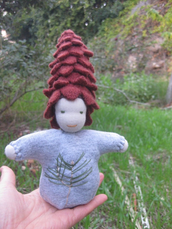 Waldorf Doll - Little Pine Cone Child - Made to Order