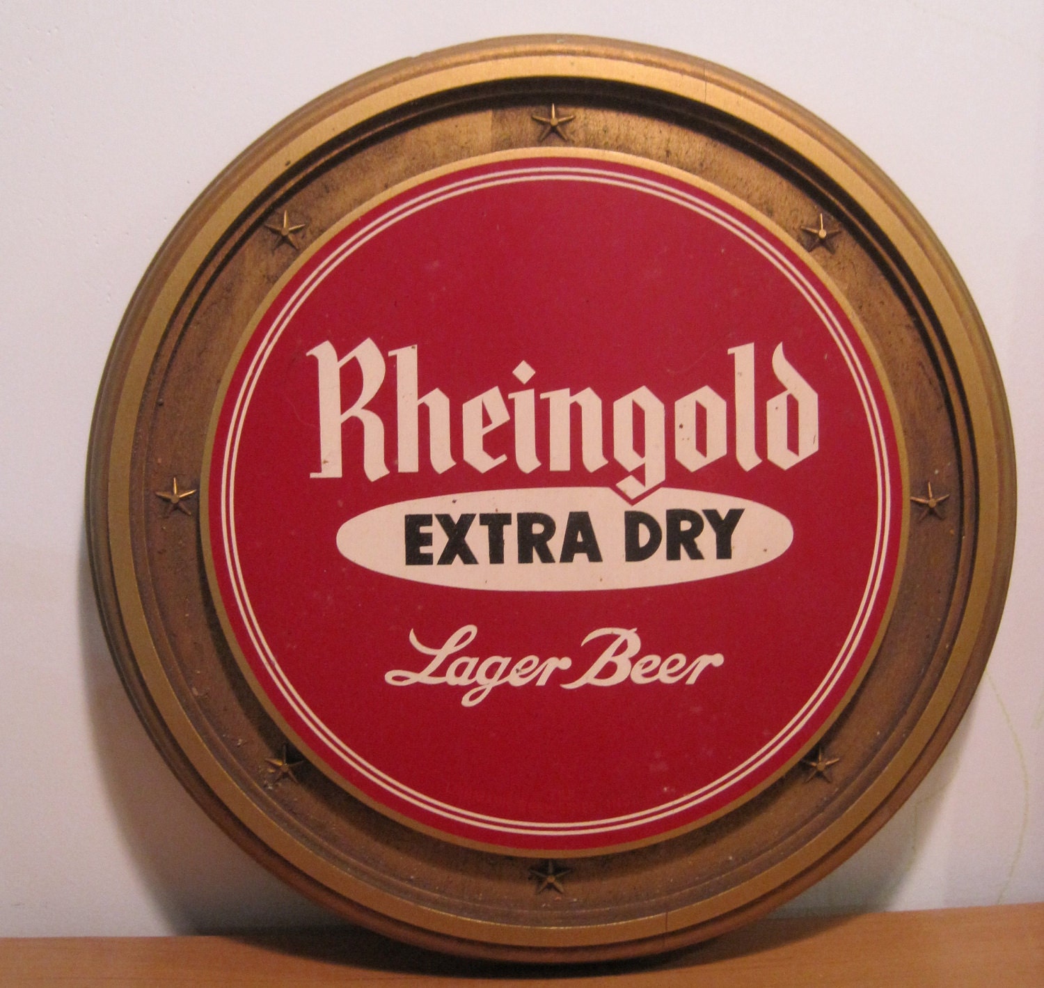 ON SALE vintage rheingold extra dry lager beer bar sign