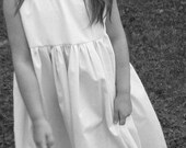 Isabelle ...  Natural Cotton Flower Girl Dress... As Seen in Martha Stewart Weddings Spring 2011
