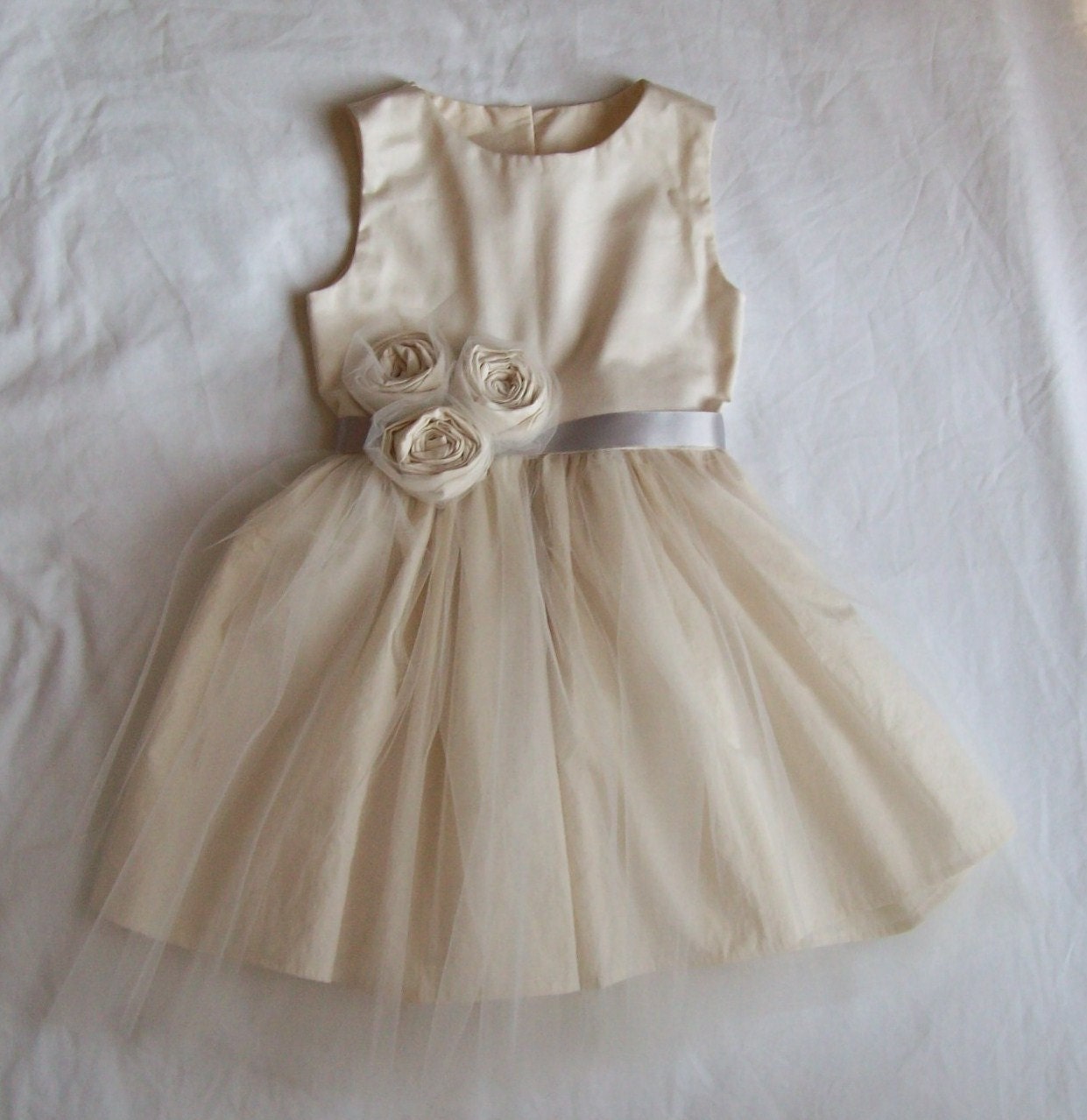 Grace... flower girl dress organic cotton size 2-5