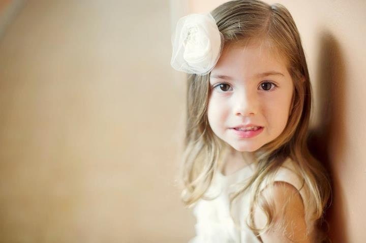 puff ... natural cotton hair clip with tulle