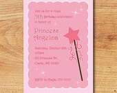 Printable Princess Theme Invitation - Digital Birthday Design