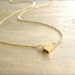 One Heart Initial Necklace in Gold - REVERSIBLE - Bride, Bridal, Bridesmaid gift