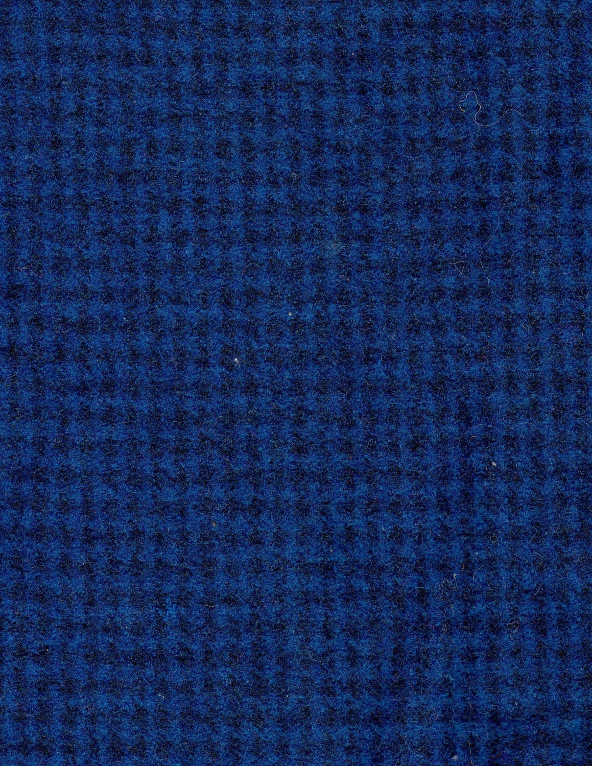 3411- Felted 100 Percent  Woven Wool  -  Glen Plaid - Mini Houndstooth - Blue Black - Lage size Wool