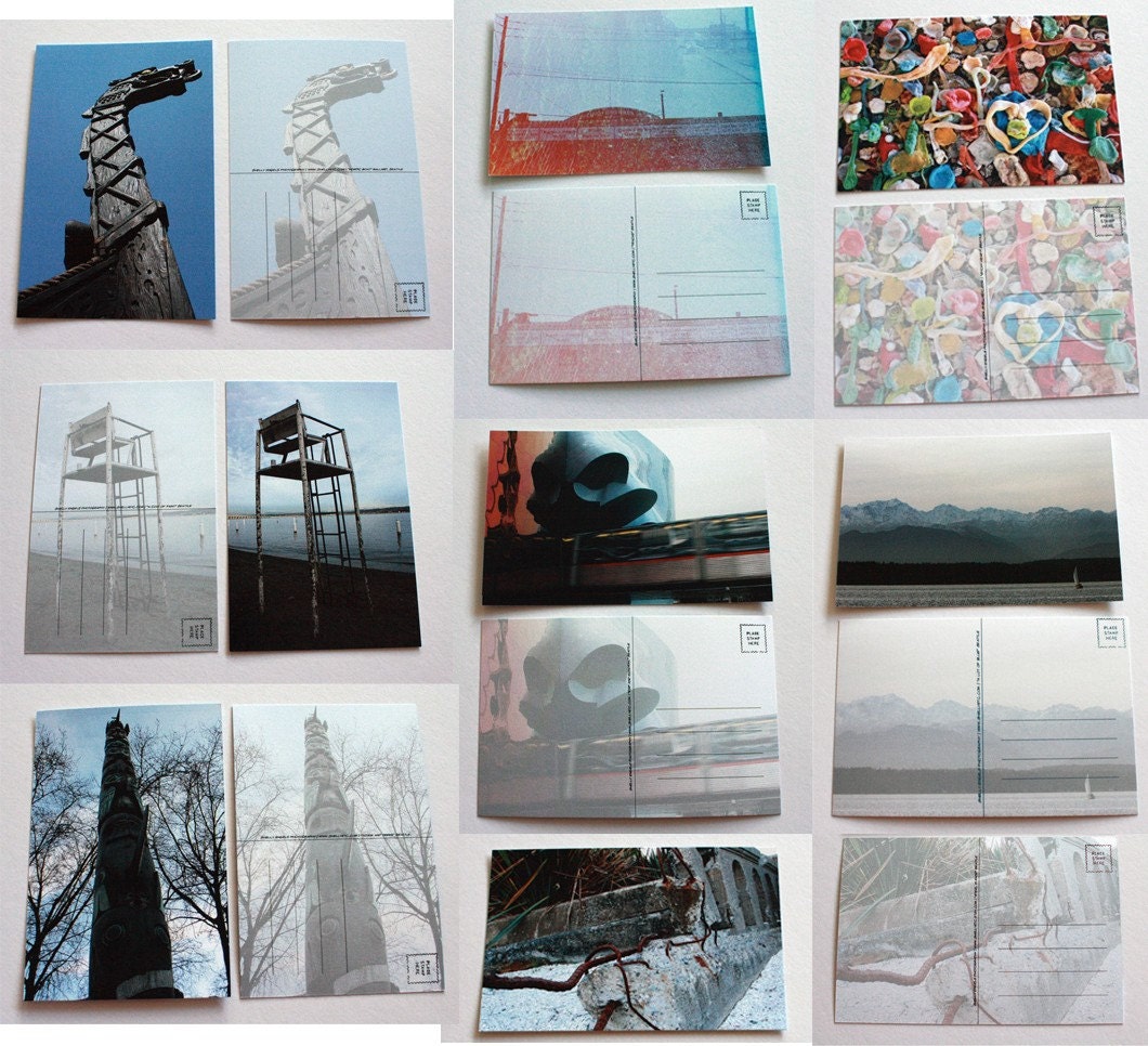 Seattle Post Cards - set of 8