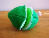 Felt Food Lime Eco Friendly Pretend Play Food for Childrens Toy Kitchen - INTERACTIVE - Stuffed with Sustainable Bamboo Fiber