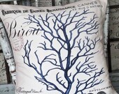 Pillow Cover The Oceania....Beautiful Blue Coral throw Pillow Cover