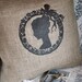 Burlap Pillow Slip Silhouette throw pillow