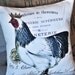 French Rooster Cotton Pillow Cover