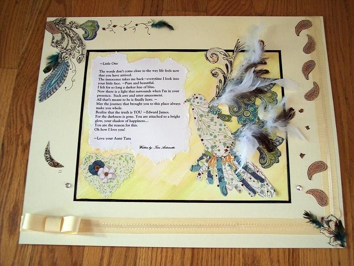Quote, Song, Poem, Verse, Lyric, Word Art, with Original Watercolor Painting, Scrapbook Collage Art in Mat