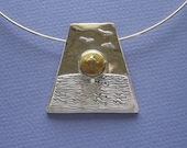 Sunset at Sea in Fine Silver